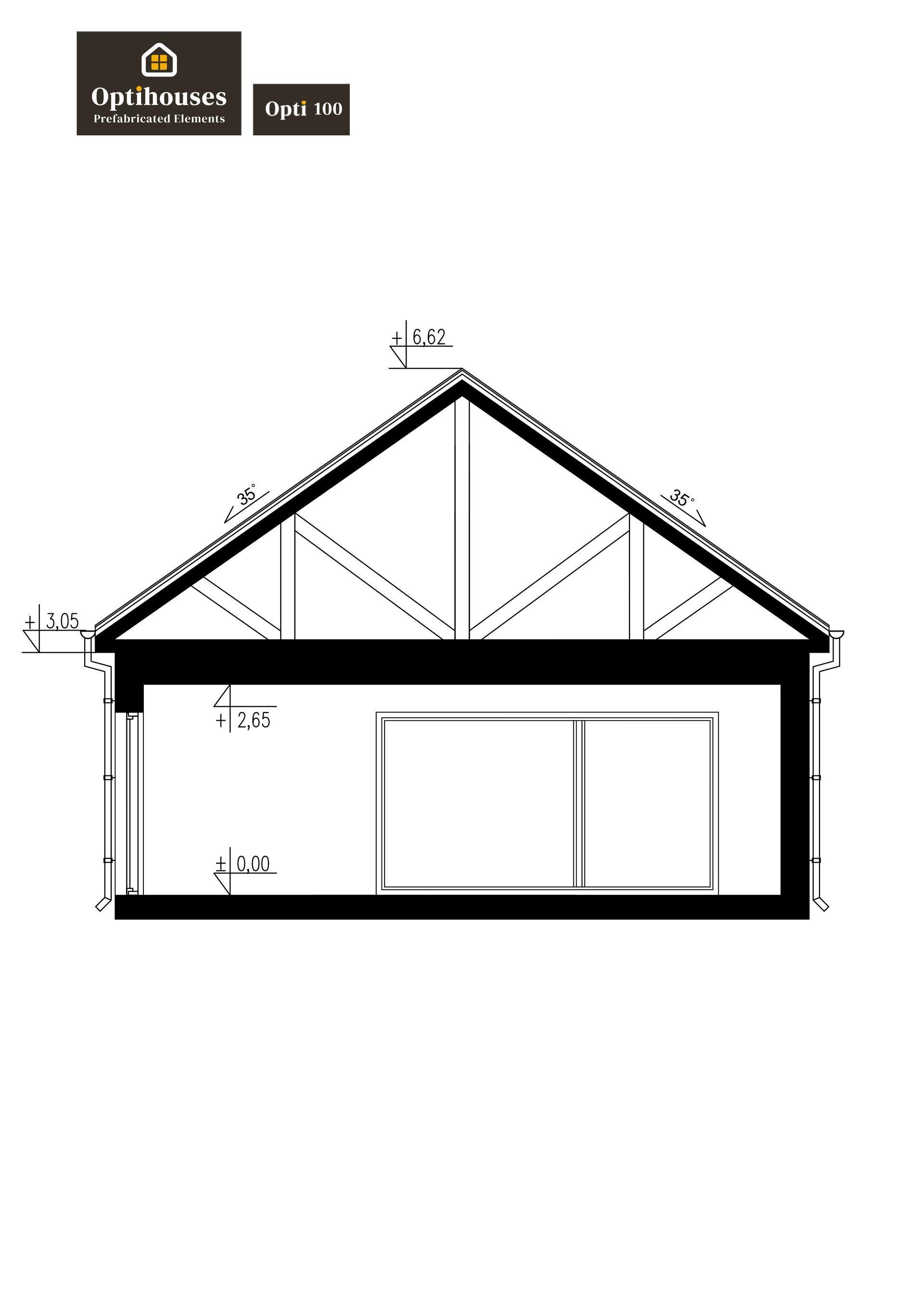 Przekrój domu OPTI 100