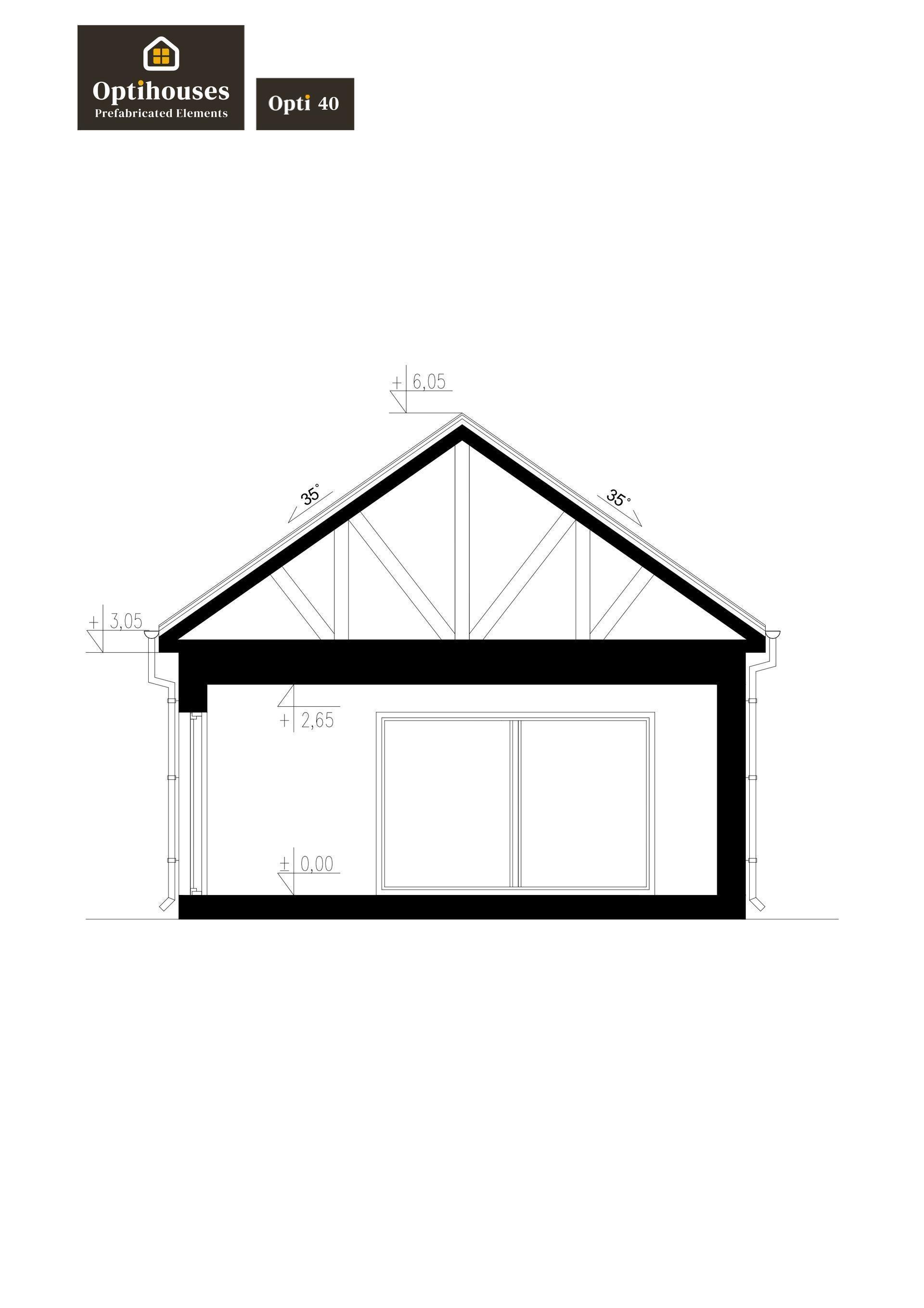 Przekrój domu OPTI 40
